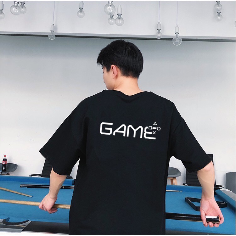 Áo Thun in hình thời trang unisex phong cách form rộng oversize GAME Tee phông cotton co giãn cặp đôi nam nữ tay lỡ hè