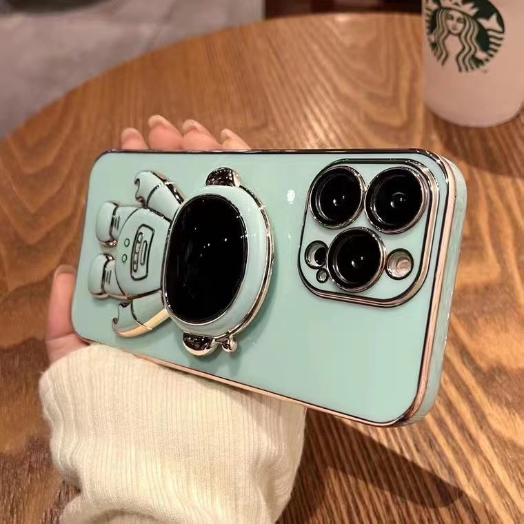 ốp lưng điẹn thoại Chống Sốc Hình Phi Hành Gia 3D Cho iPhone 7 8 plus xr xs max 11 12 13 14 pro max