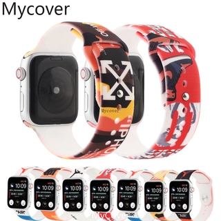 Dây Đồng Hồ Bằng Silicone Màu Trắng Cho Apple Watch Series 6 Se 5 4 3 2 1 Band 40mm 44mm 42mm 38mm