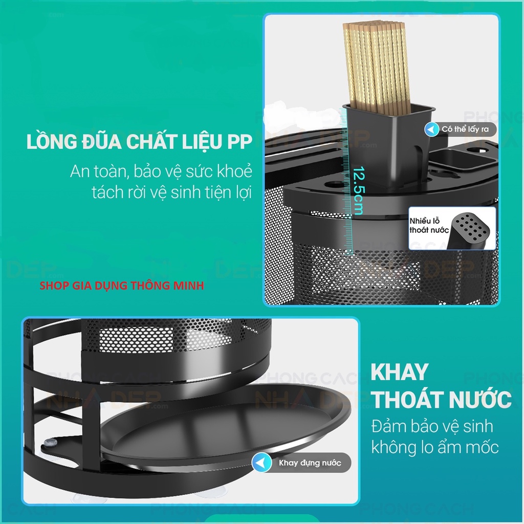 kệ để dao thớt xoay 360 độ , kệ bếp bằng thép sơn tĩnh điện cao cấp.