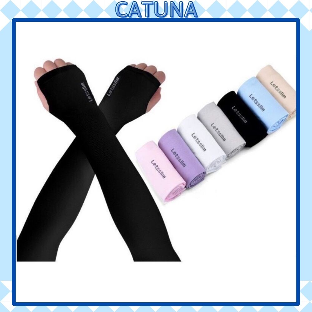 Găng tay chống nắng Catuna ống tay chống nắng unsex Let'slim GT02