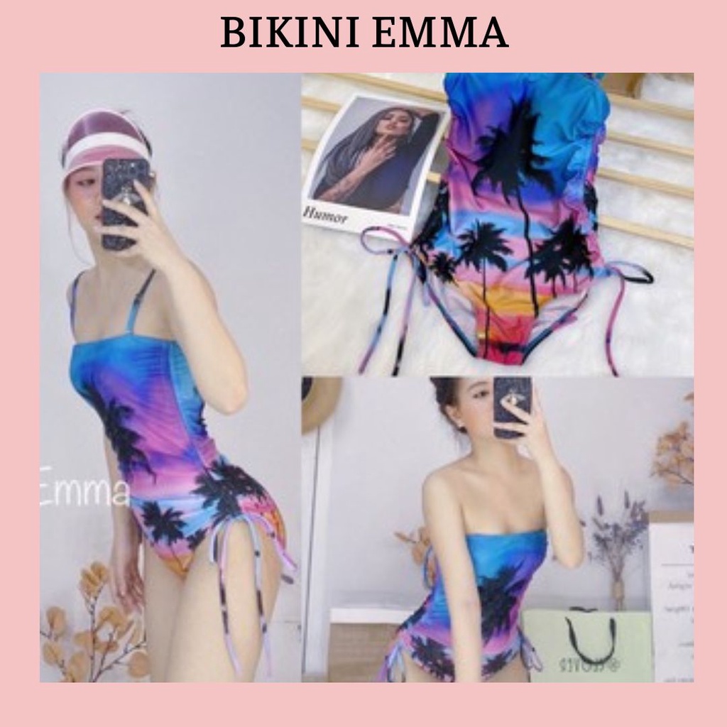 Bikini liền hình cây dừa mặc 2 kiểu (hình thật shop chụp)