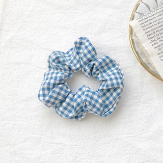 Vải thô kẻ caro may scrunchies, khăn bandana, khăn turban
