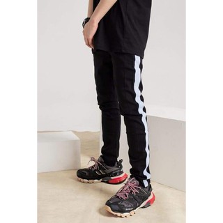 [HÀNG XỊN] QUẦN JEAN ĐEN NAM KẺ SỌC TRẮNG[CAM KẾT ĐỔI TRẢ]