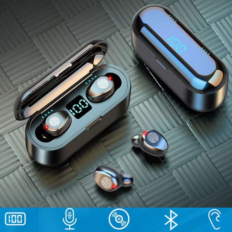 Tai Nghe Bluetooth Cảm Ứng Không Kiêm Sạc Dự Phòng Amoi V5.1 F9| Bảo Hành 6 Tháng