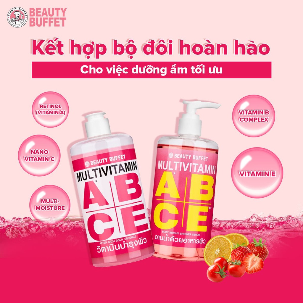 Dưỡng thể dưỡng ẩm và trắng da Beauty Buffet Multivitamin 450ml