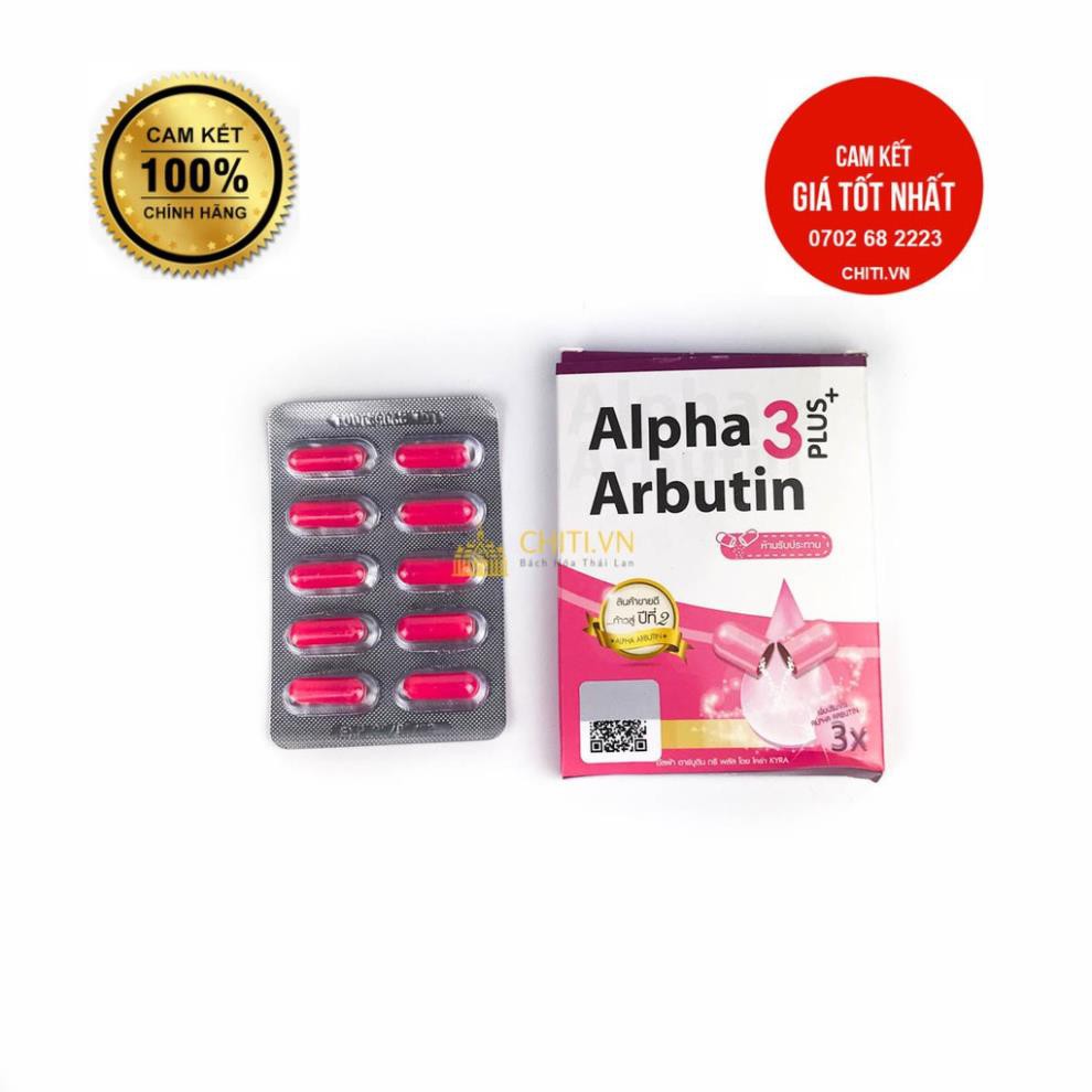 Vỉ 10 viên trộn trắng da Alpha Arbutin Thái Lan chính hãng