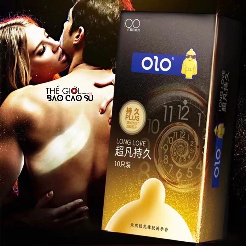 Bao Cao Su OLO Long love,[Hộp 10 cái], siêu mỏng, bcs 001, kéo dài thời gian quan hệ,nhiều gel bôi trơn, Hàng chính hãng