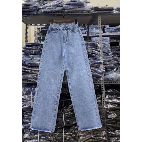Quần Jean Nữ ❤️ Free ship ❤️Quần Jean Vải Đẹp , Quần Jean Ống Suông Chuẩn Form Dài 105cm.