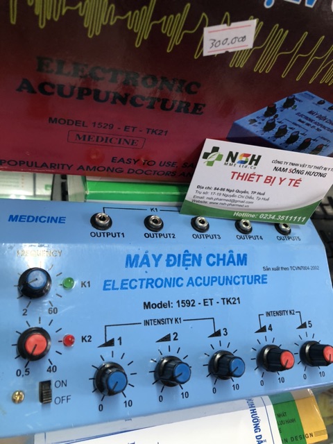 Máy điện châm xanh 5 giắc máy châm cứu 5 giắc ELECTRONIC ACUPUNCETURE 1592-ET-TK21 HÀNG VIỆT NAM