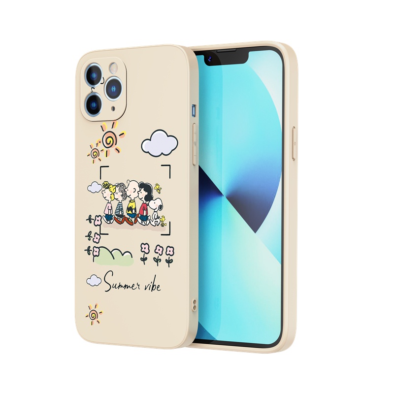 Ốp lưng iphone Ốp điện thoại Suntaiho mặt vuông silicon dẻo in hình Snoopy cho Iphone 12 Pro Max 11 Pro Max 6 6s 7 8+ X XS Max XR
