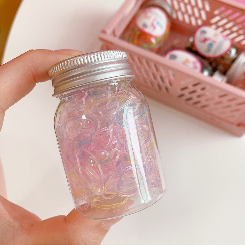 1 Lọ Dây Thun Buộc Tóc Nhiều Màu Sắc Dùng 1 Lần Dành Cho Trẻ Em