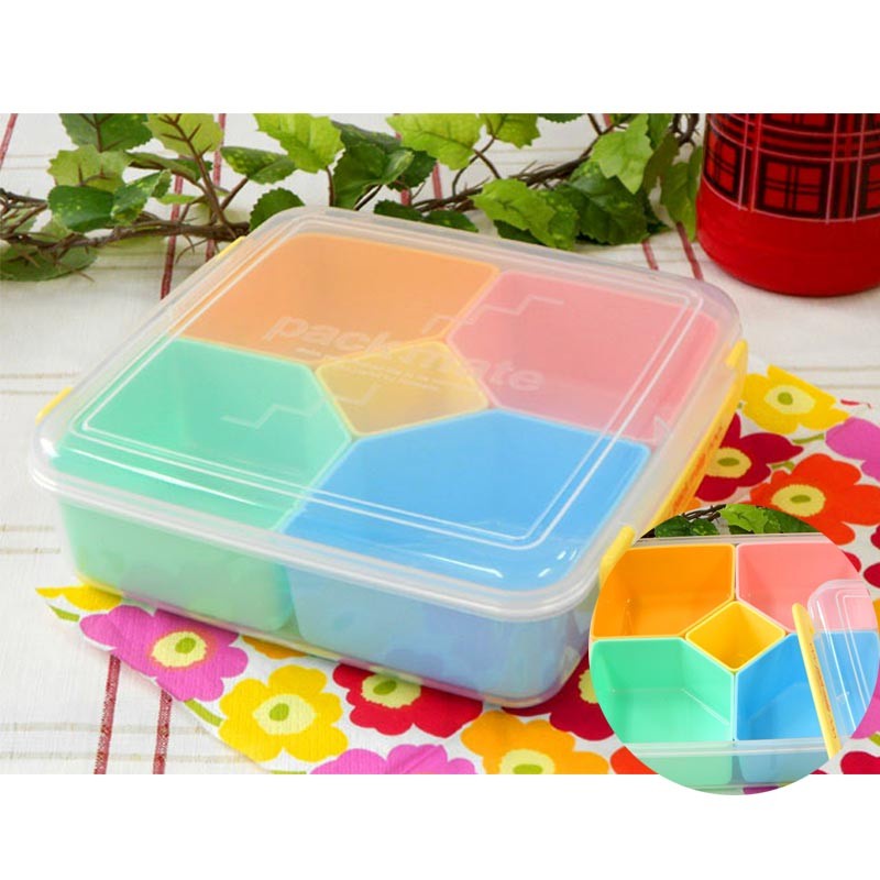 [Hỏa Tốc HN] Hộp nhựa đựng thực phẩm cao cấp 5 ngăn Inomata Nhật Bản