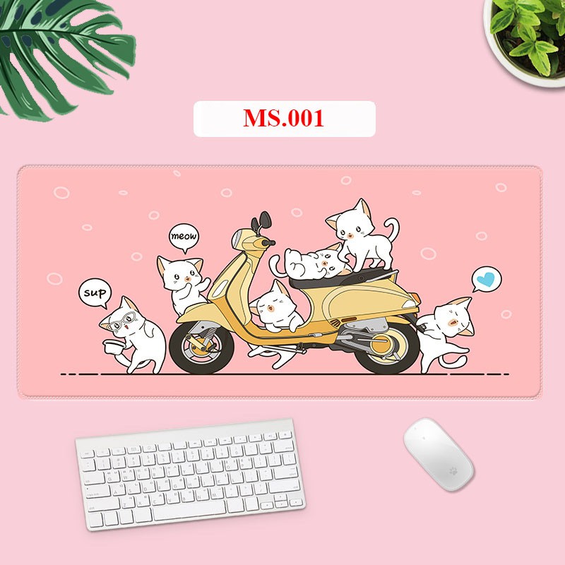 Bàn di chuột (Mouse Pad) hình Cute size lớn(800x300/ 900x400)