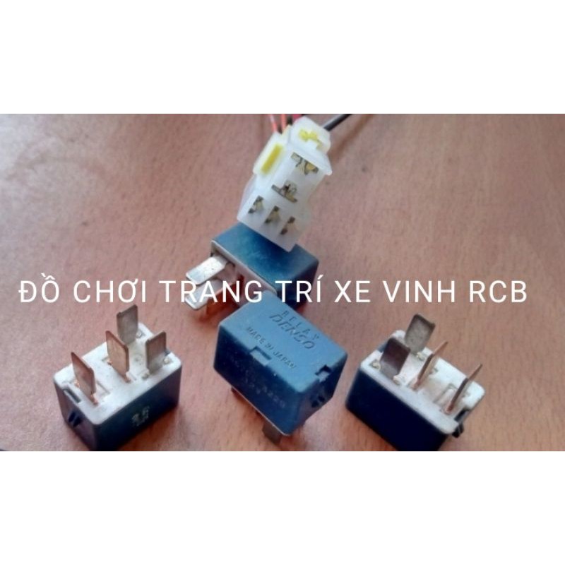 Relay 12v denso nhật bản tặng giắc cắm hàng chính hãng,bảo vệ công tắc và đèn led xe máy ô tô