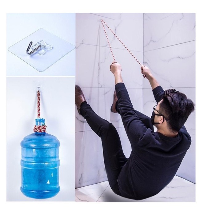 Móc Dán Tường Siêu Dính Trong Suốt Chịu Lực Tốt Treo Tường Chắc Chắn 6*6 cm - Móc dính tường