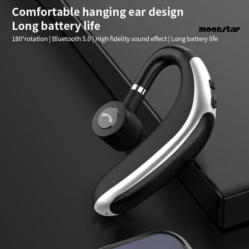 MS Bluetooth 5.0 Wireless Headset Ear-Mounted Earphone with High Power Long Standby