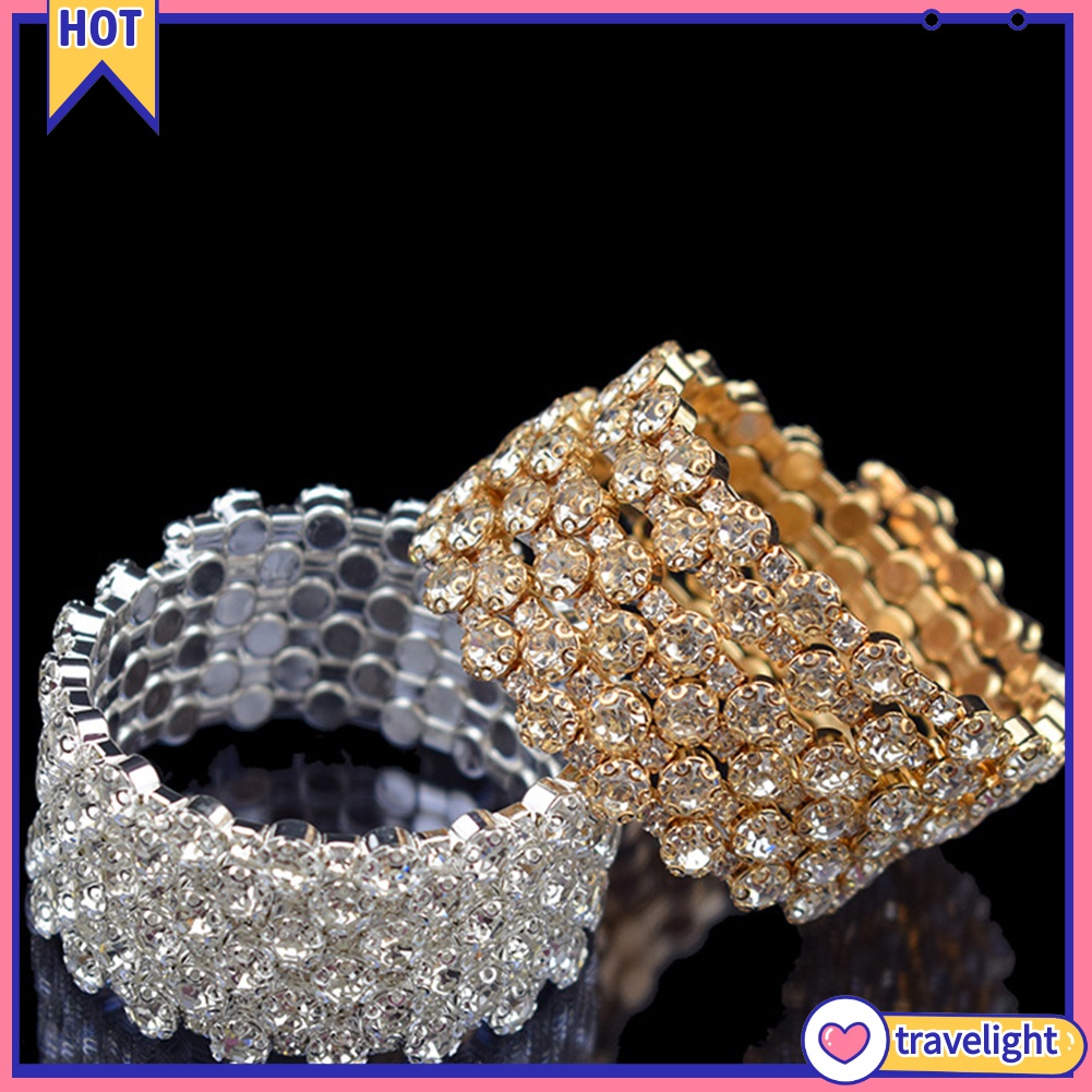 (Travelight) Vòng Tay Đính Đá Zircon Nhiều Lớp K2