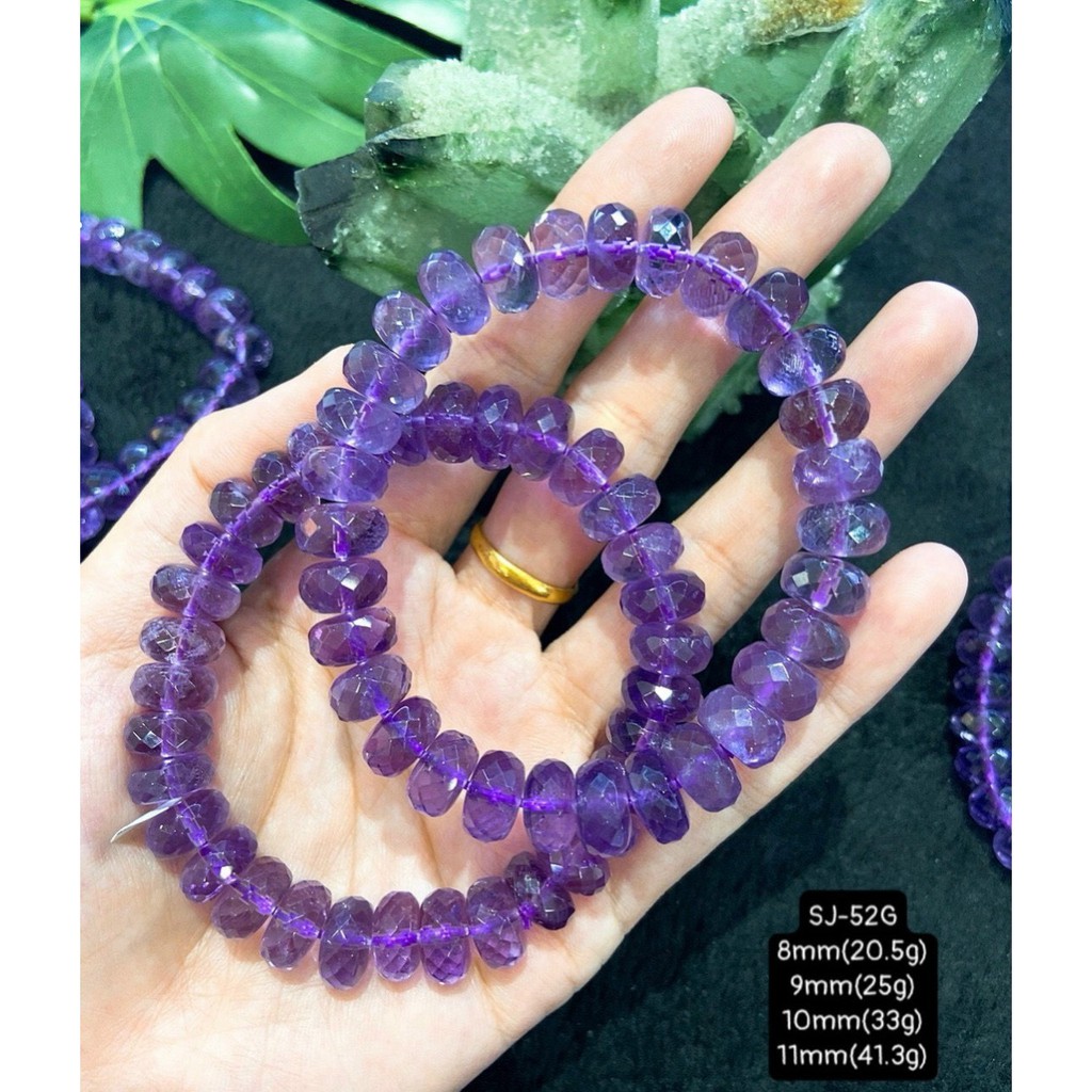 Vòng Tay T Anh Tím Cắt Giác Đủ Size 8-11mm