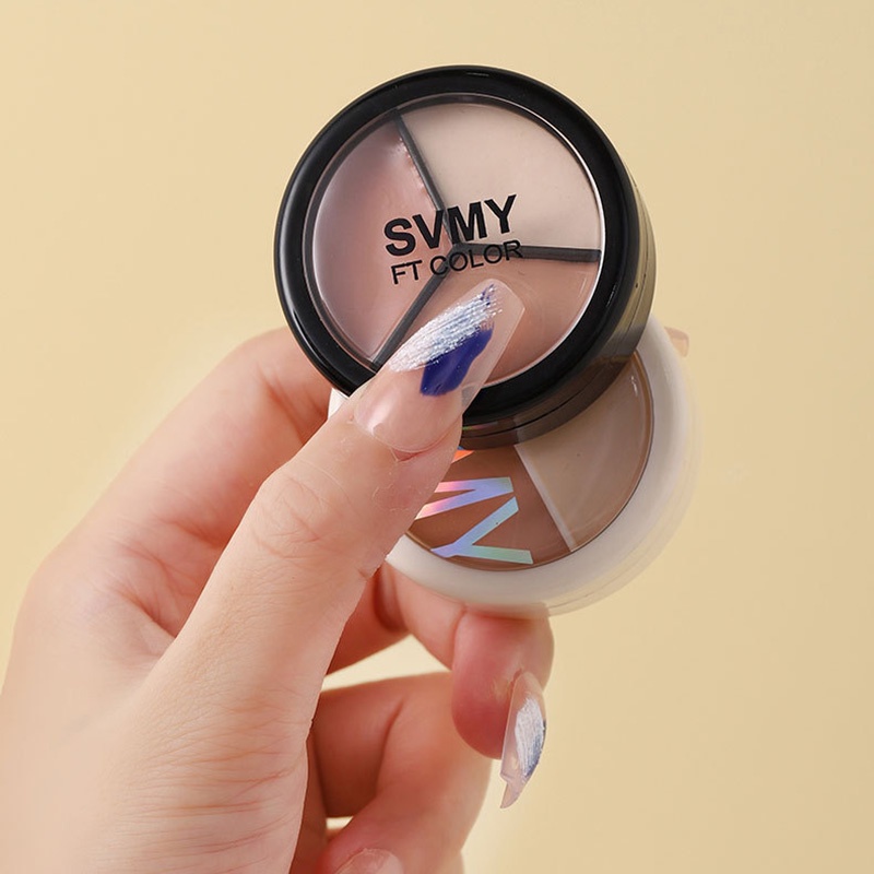 Bảng Kem Che Khuyết Điểm 3 Màu Che Phủ Mụn Và Quầng Thâm Đa Năng Làm Sáng Da Mặt Lâu Trôi