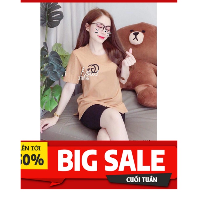 Bộ Lửng Cotton Thêu Logo 1 Bộ Bán Sỉ  Fesize <58kg