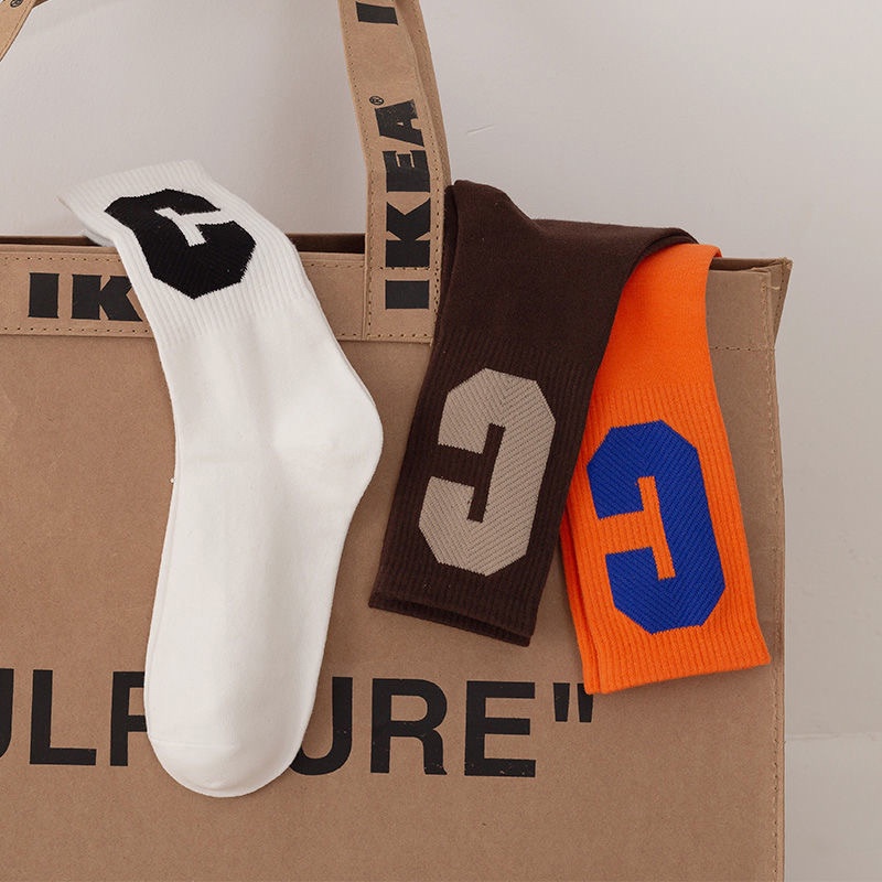 Vớ Cotton In Chữ C Phong Cách Hàn Quốc Thời Trang Mùa Thu Mới Cho Nữ