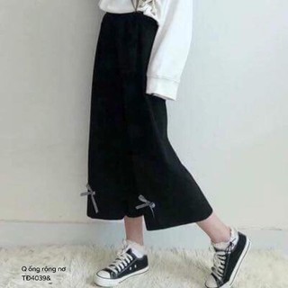 Quần ngố ống rộng gấu  đính nơ - TĐ /HÀNG SẴN SLL