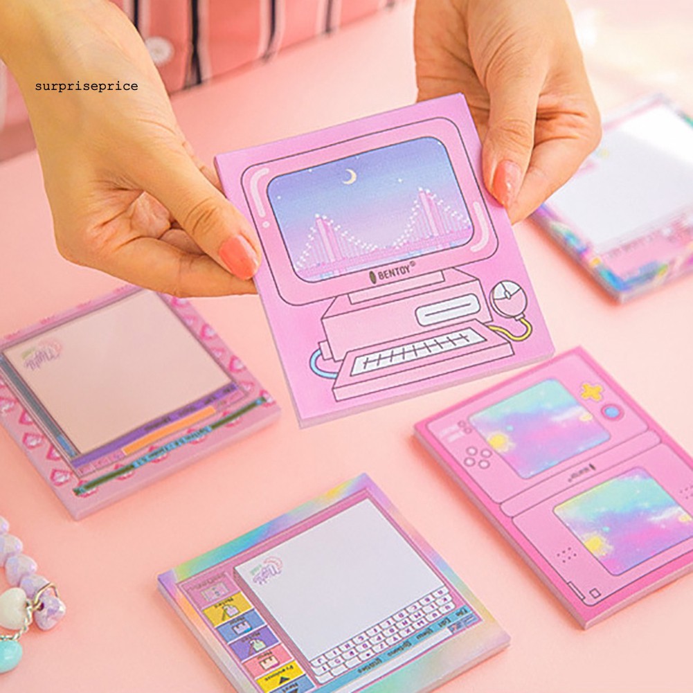 Giấy ghi chú hình máy tính bàn xinh xắn tiện dụng