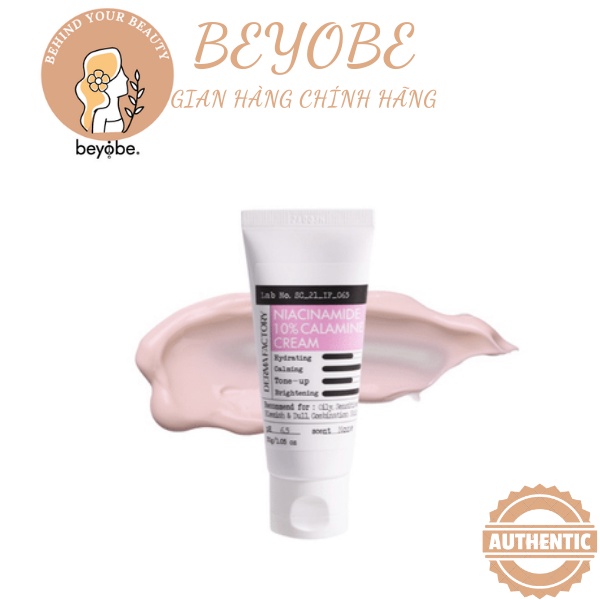 Kem dưỡng ẩm trắng da ngăn ngừa mụn Derma Factory Niaciamide 10% Calamine Cream