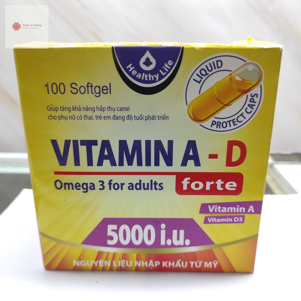 VITAMIN A-D Forte - Tăng Cường Sức Khỏe, Nâng Cao Đề Kháng, Tốt Cho Mắt,Da