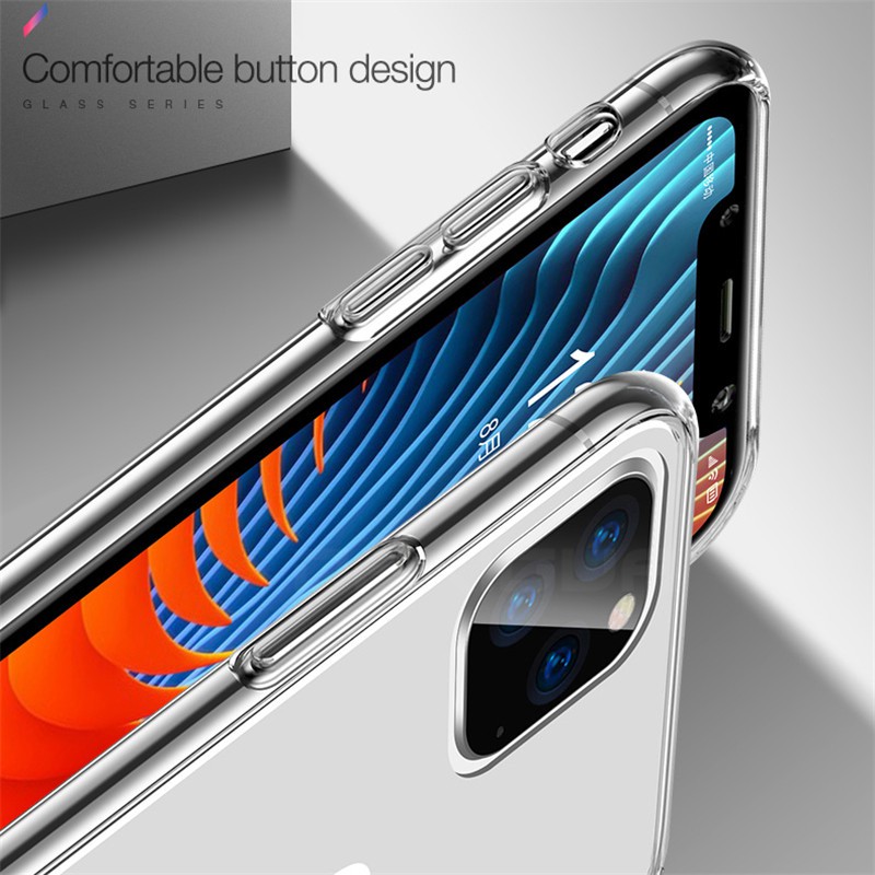 Ốp điện thoại TPU silicon mềm trong suốt siêu mỏng cho iPhone 11 Pro Max XR XS Max X 7 8 6 6S Plus