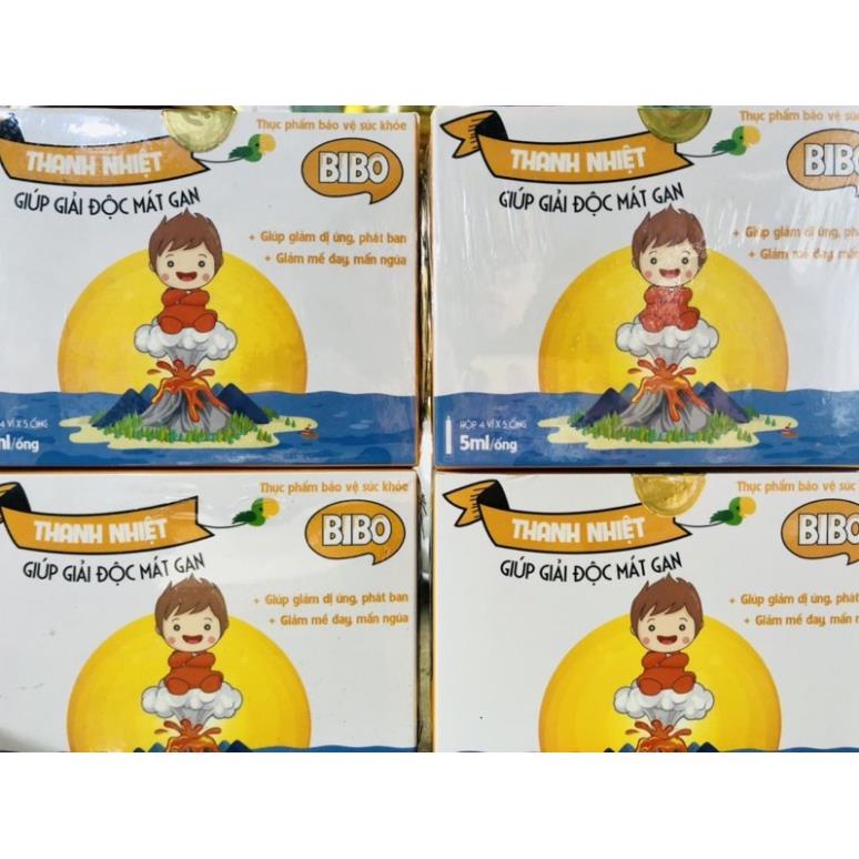 THANH NHIỆT BIBO – Giúp giải độc mát gan, thanh nhiệt, giảm dị ứng , phát ban, mề đay, mẩn ngứa (20 ống)