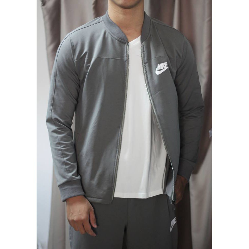 Áo khoác nỉ thể thao nam màu ghi