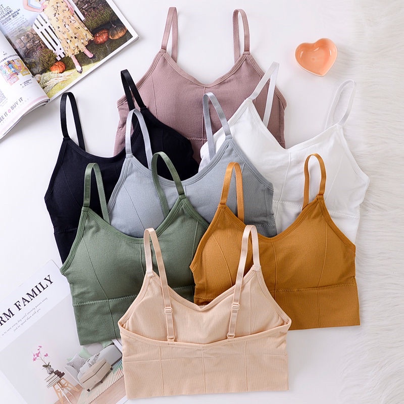 Áo Bra Tập Thể Thao Thun Chiết Gân Cao Cấp
