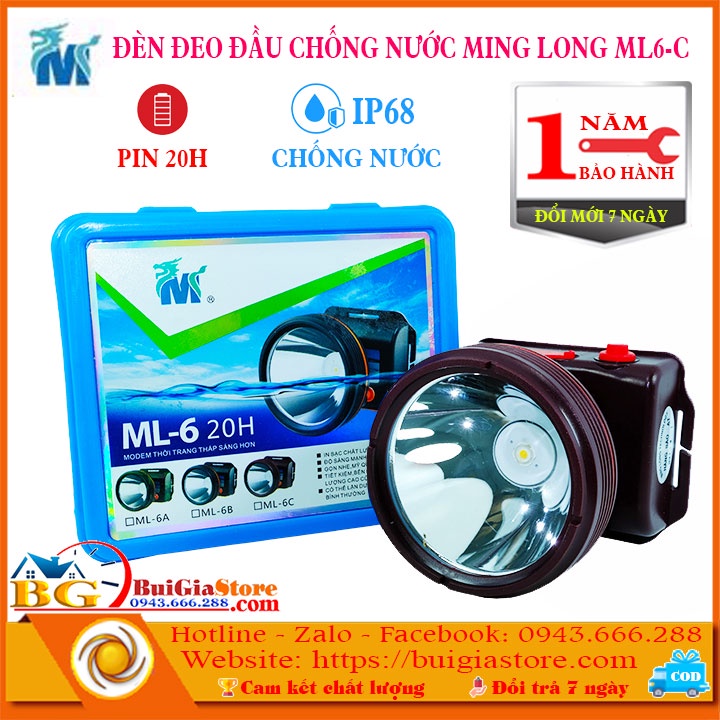 Đèn pin đội đầu chống thấm nước ML6C (35W)