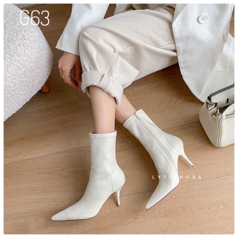 boots cao gót mũi nhọn g63 7cm