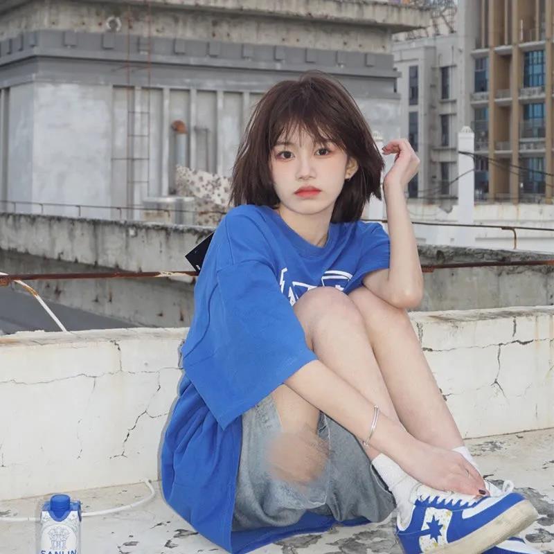 NRVP Áo Thun 100% Cotton Dáng Rộng Thời Trang Hàn Quốc Cho Nữ