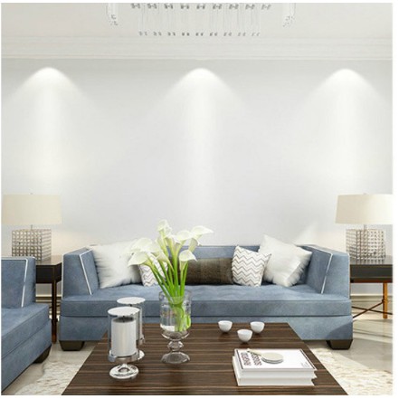 Decal giấy dán tường màu trắng bề mặt nhám khổ 45cm keo sẵn