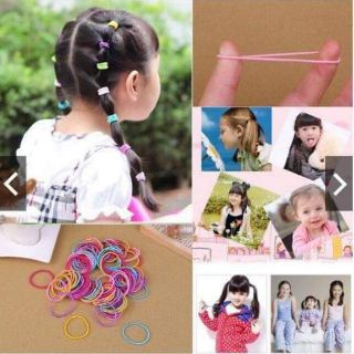 Set 100 dây chun buộc tóc túi zip