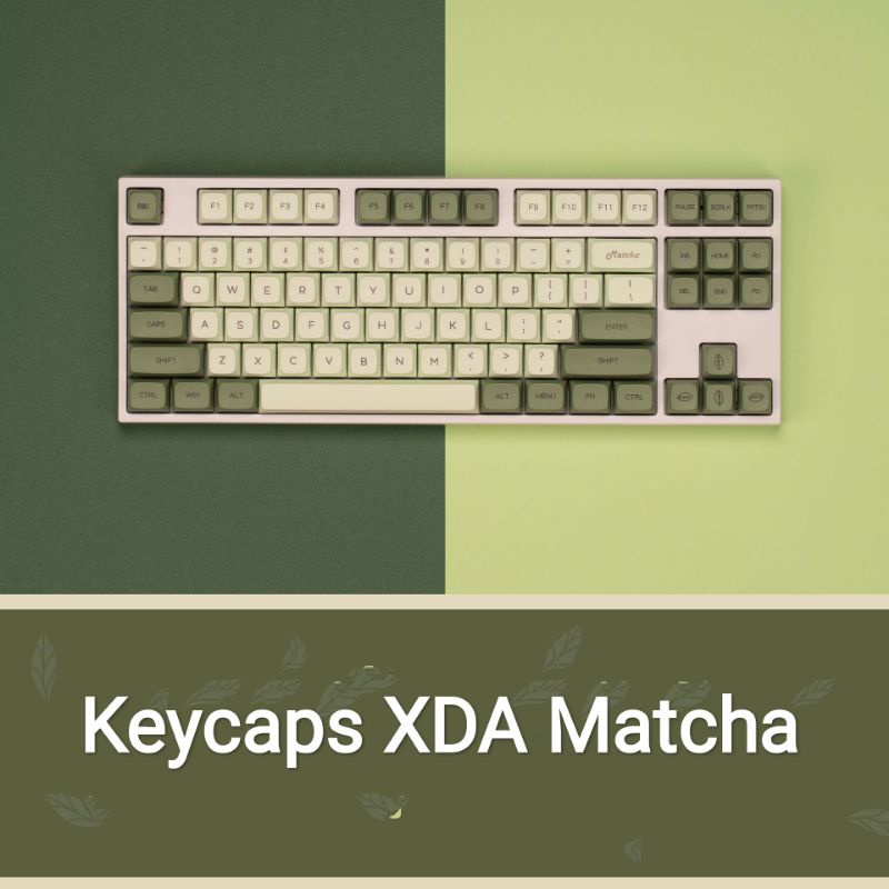 Keycap PBT - XDA / Cherry Matcha 124 nút dành cho phím cơ