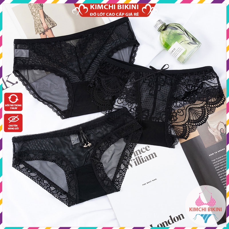 Quần lót nữ sexy ren cotton tinh khiết nóng bỏng gợi cảm KIMCHIBIKINI đồ chip Nữ quyến rũ mềm mại thoáng mát QL167