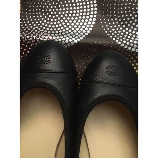 giầy uniform c h a n e l size 36c auth da bê