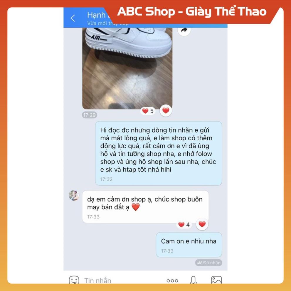 Giày AF1 shadow trắng viền đen mới cao cấp, Giầy Sneaker thể thao Air force hot trend