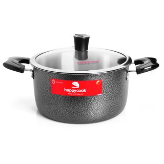 Nồi inox Anodized nắp kính bếp từ Happy Cook 20cm N20-IA