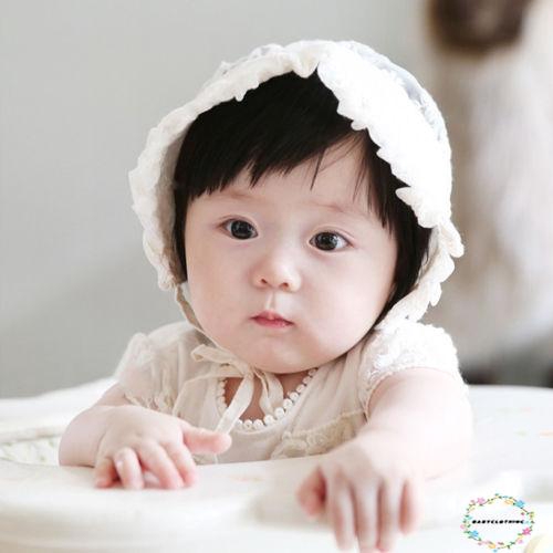 ღWSVღSummer Breathable Hat Newborn Baby Hollow Small Flower Sun Hat Kids Lace Hat