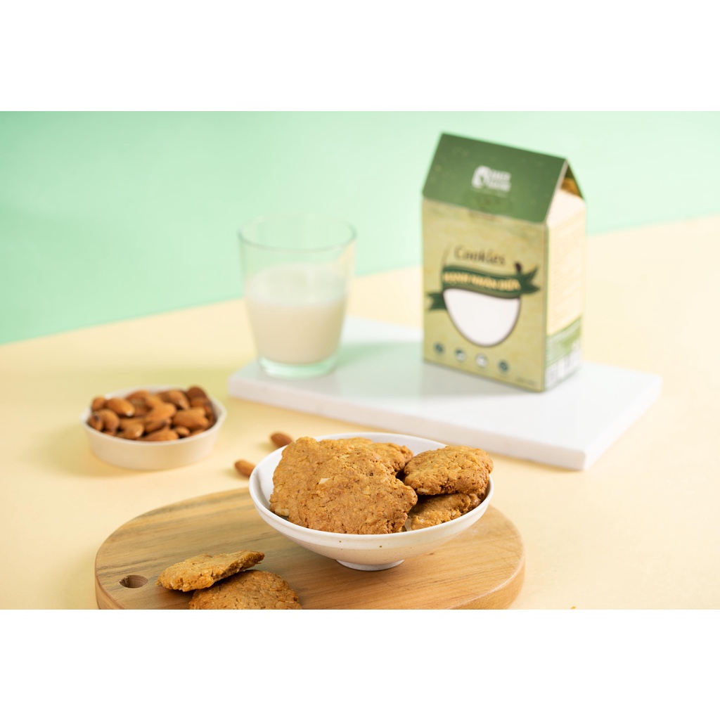 Bánh Cookies Hạnh nhân dừa BakerBaking - Healthy Eatclean 100g