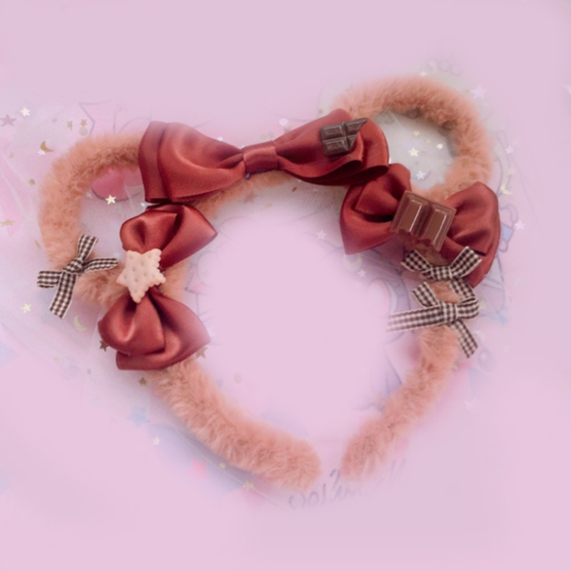 Băng Đô Tai Gấu Bông Phong Cách Lolita Đáng Yêu
