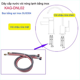 BỘ 2 DÂY CẤP VÒI NÓNG LẠNH ROCA KAG-DNL02