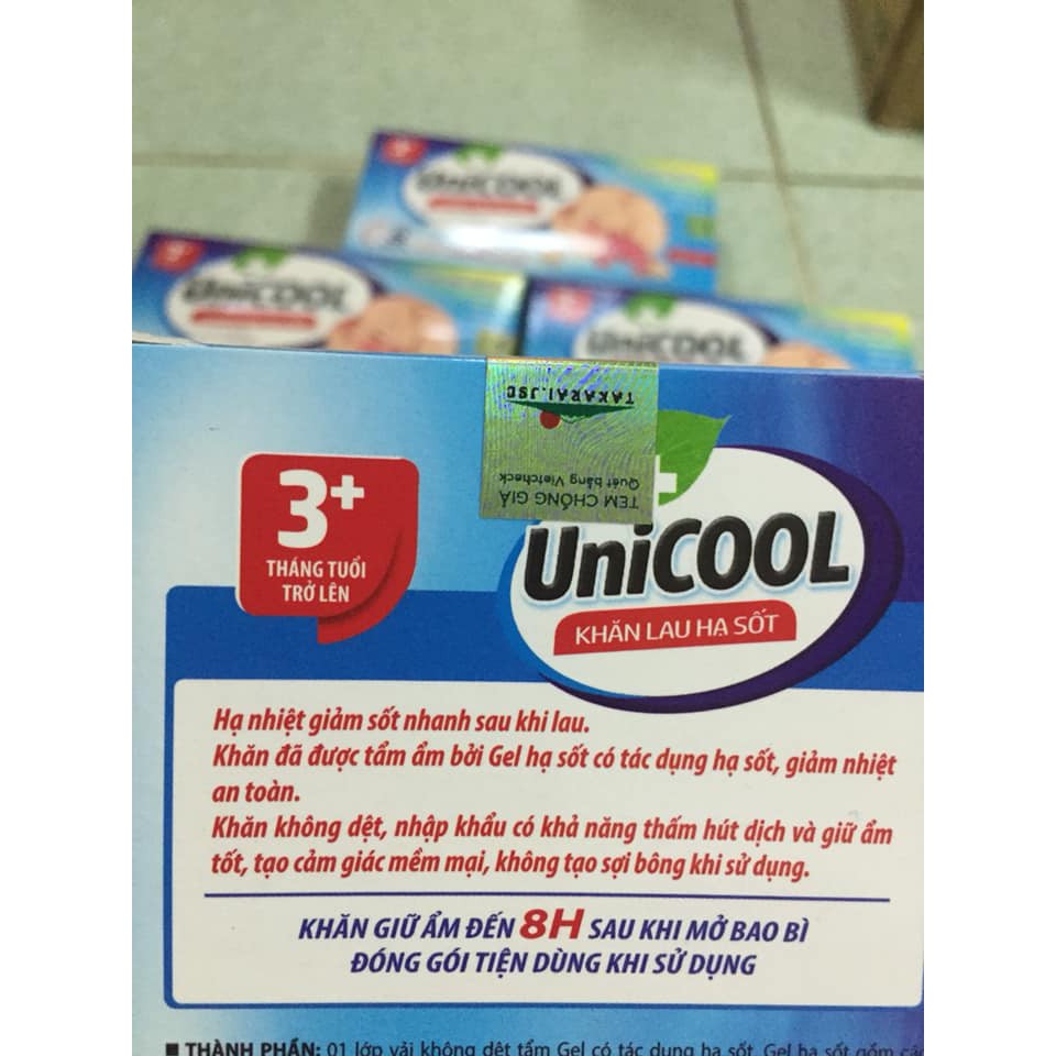 Khăn lau hạ sốt UniCool - Giúp hạ nhiệt và hạ sốt cho trẻ em từ 3 tháng tuổi trở lên và người lớn - cvspharmacy