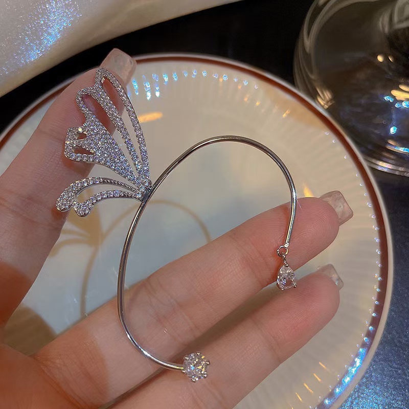Khuyên Tai Hình Bướm Đính Đá Rhinestone Phong Cách Mới 2022